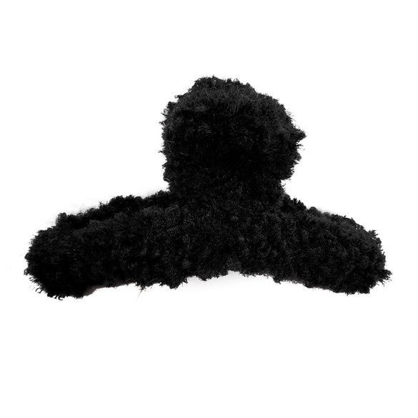 Wholesale Women's Plastic Resin Handmade Geometric Plush Hair Grip Clip For Autumn And Winter