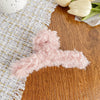 Wholesale Women's Plastic Resin Handmade Geometric Plush Hair Grip Clip For Autumn And Winter