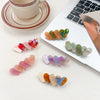Wholesale Women's Plastic Resin Handmade Lovely Heart Shape Hairpin Top Clip Duckbill Clip Side Clip