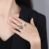 Wholesale Women's Princess Style Copper Ring Set With Artificial Pearls Geometric Starfish Design