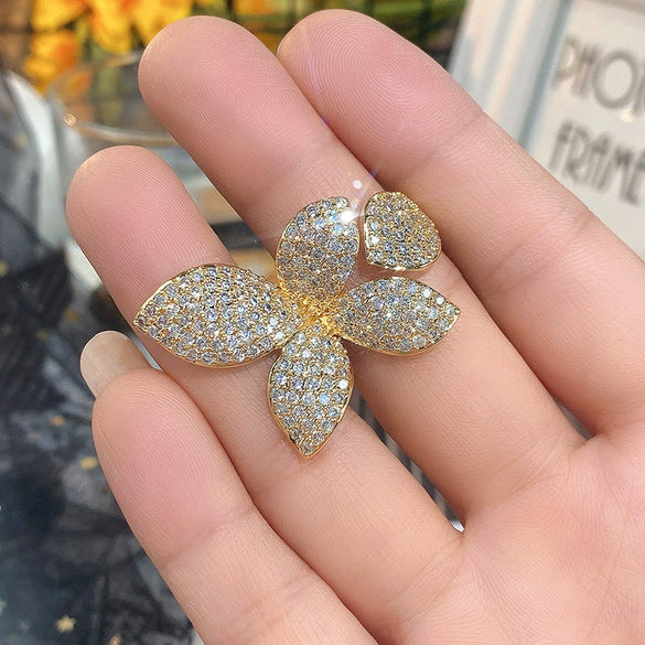 Wholesale Women's Princess Style Copper Ring Set With Diamonds Featuring Animal And Flower Patterns