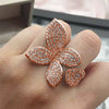 Wholesale Women's Princess Style Copper Ring Set With Diamonds Featuring Animal And Flower Patterns