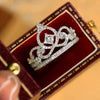 Wholesale Women's Princess Style Copper Ring With Zirconia And Geometric Crown Pattern