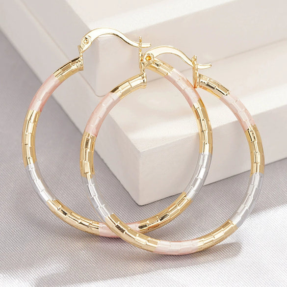 Wholesale Women's Princess Style Geometric Copper Earrings With Electroplating