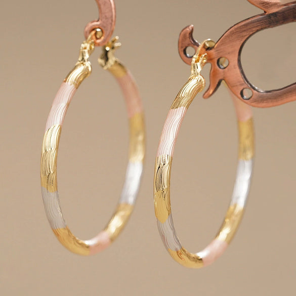 Wholesale Women's Princess Style Geometric Copper Electroplated Earrings
