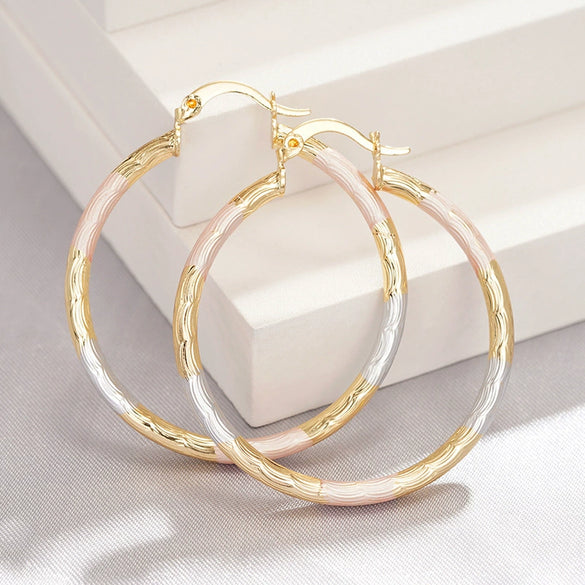 Wholesale Women's Princess Style Geometric Copper Electroplated Earrings