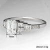Wholesale Women's Princess Style Geometric Copper Ring Inlaid With Zircon