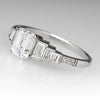 Wholesale Women's Princess Style Geometric Copper Ring Inlaid With Zircon
