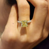 Wholesale Women's Princess Style Geometric Copper Ring Jewelry With Zircon