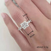 Wholesale Women's Princess Style Geometric Copper Zircon Inlaid Ring
