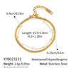 Wholesale Women's Princess Style Geometric Stainless Steel 18K Gold Plated Flat Snake Chain Doublelayer Pearl Bracelet Jewelry Accessory