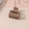Wholesale Women's Ps Material Square Matte Grip Hair Claw Clip With Paint And Geometric Design