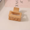 Wholesale Women's Ps Material Square Matte Grip Hair Claw Clip With Paint And Geometric Design