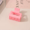 Wholesale Women's Ps Material Square Matte Grip Hair Claw Clip With Paint And Geometric Design