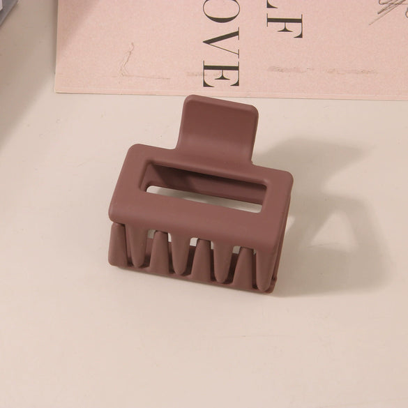 Wholesale Women's Ps Material Square Matte Grip Hair Claw Clip With Paint And Geometric Design
