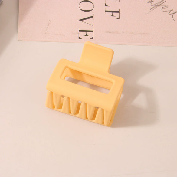Wholesale Women's Ps Material Square Matte Grip Hair Claw Clip With Paint And Geometric Design