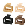 Wholesale Women's Ps Material Square Matte Grip Hair Claw Clip With Paint And Geometric Design
