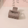 Wholesale Women's Ps Material Square Matte Grip Hair Claw Clip With Paint And Geometric Design