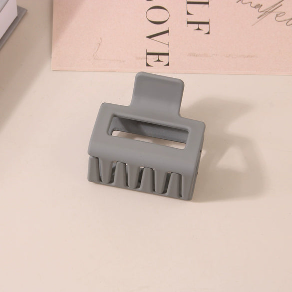 Wholesale Women's Ps Material Square Matte Grip Hair Claw Clip With Paint And Geometric Design