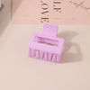 Wholesale Women's Ps Material Square Matte Grip Hair Claw Clip With Paint And Geometric Design