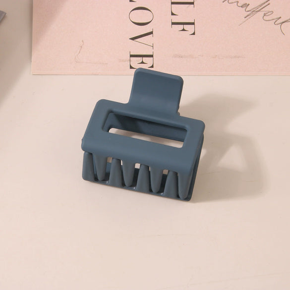Wholesale Women's Ps Material Square Matte Grip Hair Claw Clip With Paint And Geometric Design
