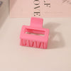 Wholesale Women's Ps Material Square Matte Grip Hair Claw Clip With Paint And Geometric Design