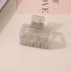 Wholesale Women's Ps Material Square Matte Grip Hair Claw Clip With Paint And Geometric Design