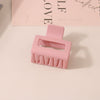Wholesale Women's Ps Material Square Matte Grip Hair Claw Clip With Paint And Geometric Design