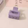 Wholesale Women's Ps Material Square Matte Grip Hair Claw Clip With Paint And Geometric Design