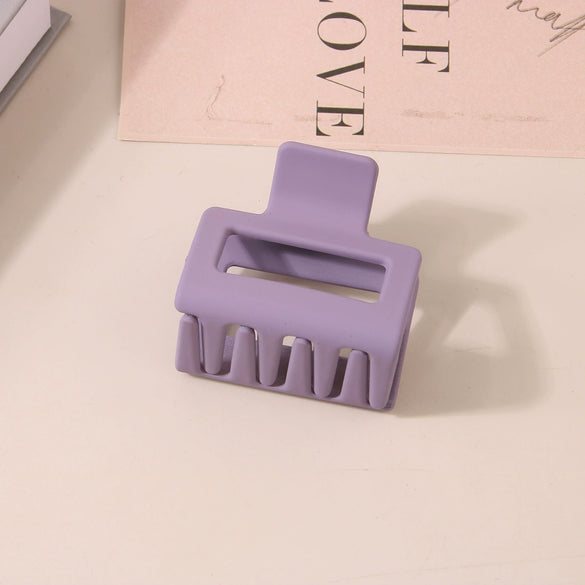 Wholesale Women's Ps Material Square Matte Grip Hair Claw Clip With Paint And Geometric Design