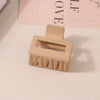 Wholesale Women's Ps Material Square Matte Grip Hair Claw Clip With Paint And Geometric Design