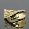 Wholesale Women's Punk Geometric Design Copper Ring With Zirconia