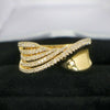 Wholesale Women's Punk Geometric Design Copper Ring With Zirconia