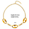 Wholesale Women's Punk Leopard Print And Geometric Stainless Steel Electroplated Figureeight Necklace