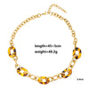 Wholesale Women's Punk Leopard Print And Geometric Stainless Steel Electroplated Figureeight Necklace