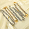 Wholesale Women's Punk Multilayer Stainless Steel And Titanium Steel Clavicle Chain With Vacuum Real Gold Electroplating In Pvd Furnace Geometric And Personality Style