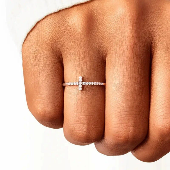 Wholesale Women's Punk Personality Ring Geometric Style Copper With Zirconia Design