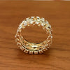 Wholesale Women's Punk Style Copper Ring With Inlaid Zircon And Geometric Pattern
