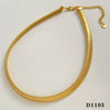 Wholesale Women's Punk Style Simple Striped Stainless Steel Clavicle Bracelet And Neck Chain Jewelry With Electroplating