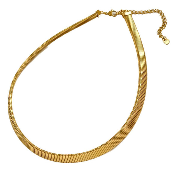 Wholesale Women's Punk Style Simple Striped Stainless Steel Clavicle Bracelet And Neck Chain Jewelry With Electroplating