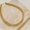 Wholesale Women's Punk Style Simple Striped Stainless Steel Clavicle Bracelet And Neck Chain Jewelry With Electroplating