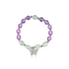 Wholesale Women's Purple Artificial Crystal Geometric Style Purely Handmade Bracelet Jewelry