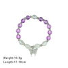 Wholesale Women's Purple Artificial Crystal Geometric Style Purely Handmade Bracelet Jewelry