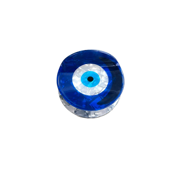 Wholesale Women's Pvc Geometric Handmade Devil's Eye Hairpin Shark Clip Headwear