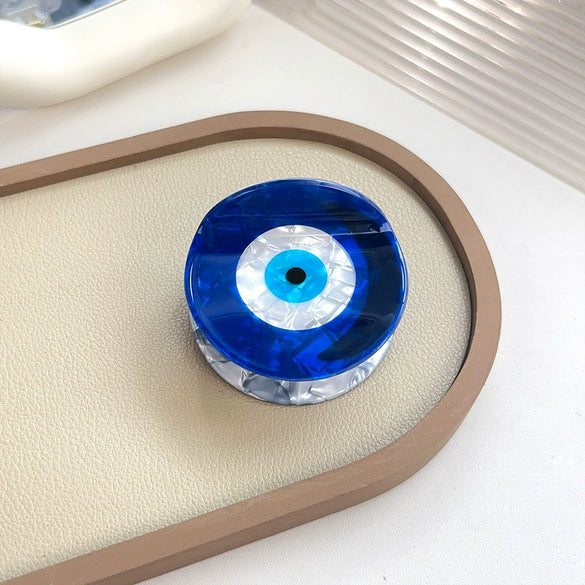 Wholesale Women's Pvc Geometric Handmade Devil's Eye Hairpin Shark Clip Headwear