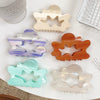 Wholesale Women's Pvc Handmade Cloud Geometric Hollow Claw Clip Hair Accessory