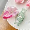 Wholesale Women's Pvc Handmade Small Fresh Style Semiround Starry Sky Grab Clip Hair Accessories
