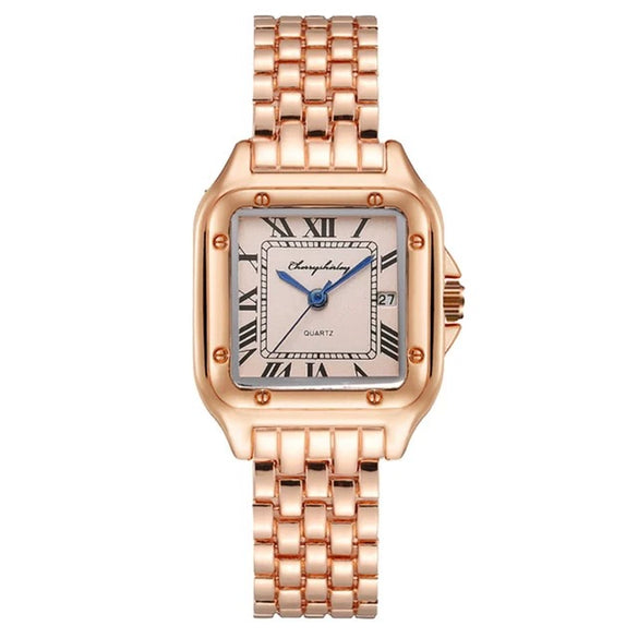 Wholesale Women's Quartz Watch Square Simple Design Stainless Steel Alloy Leisure Style