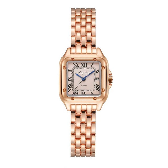 Wholesale Women's Quartz Watch Square Simple Design Stainless Steel Alloy Leisure Style