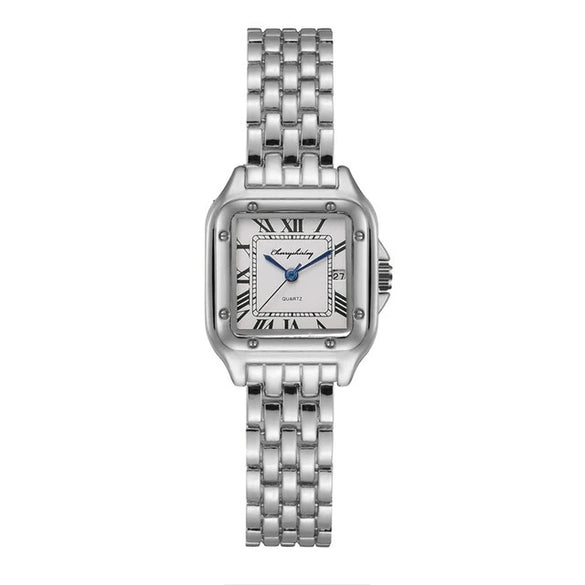 Wholesale Women's Quartz Watch Square Simple Design Stainless Steel Alloy Leisure Style